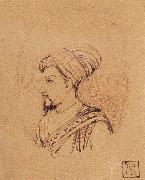 A Medallion Portrait of Muhammad-Adil Shah of Bijapur Rembrandt